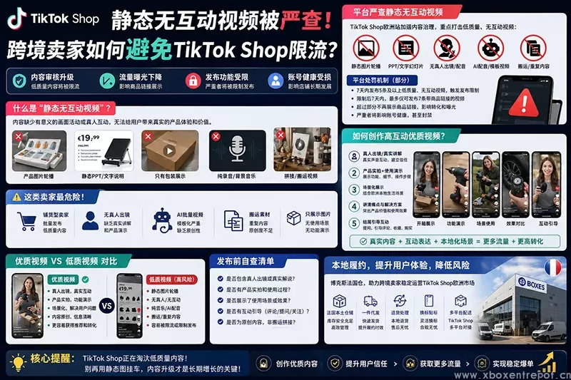 静态无互动视频被严查，跨境卖家如何避免 TikTok Shop 限流？